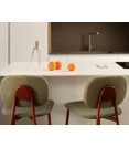 Tata Young Stool (upholstered seat and back) Metal stools point 3